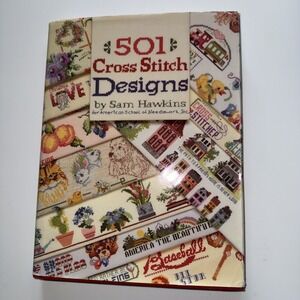 501 Cross Stitch Designs Sam Hawkins American‎ School Of Needlework HB Book